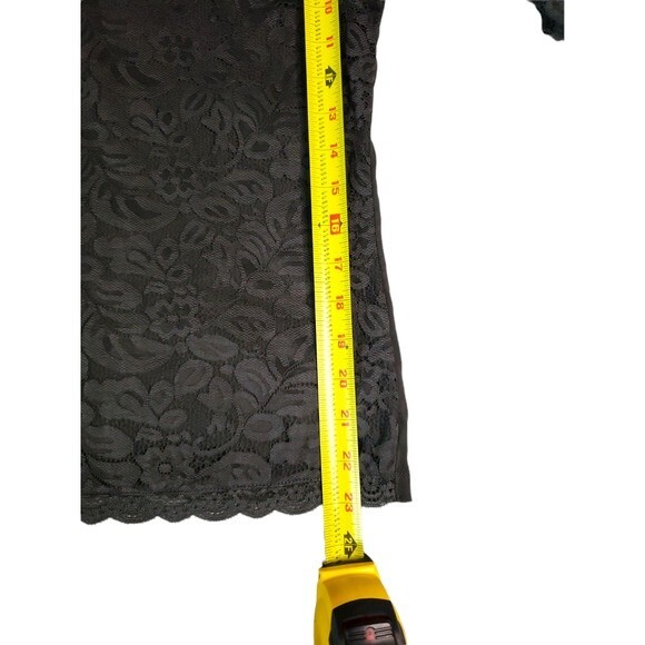 American Eagle Outfitters Dark Grey Lace Front Top - Medium - Picture 6 of 9